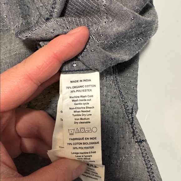 Prana Gray Diamond Pattern Shirt - Picture 6 of 7